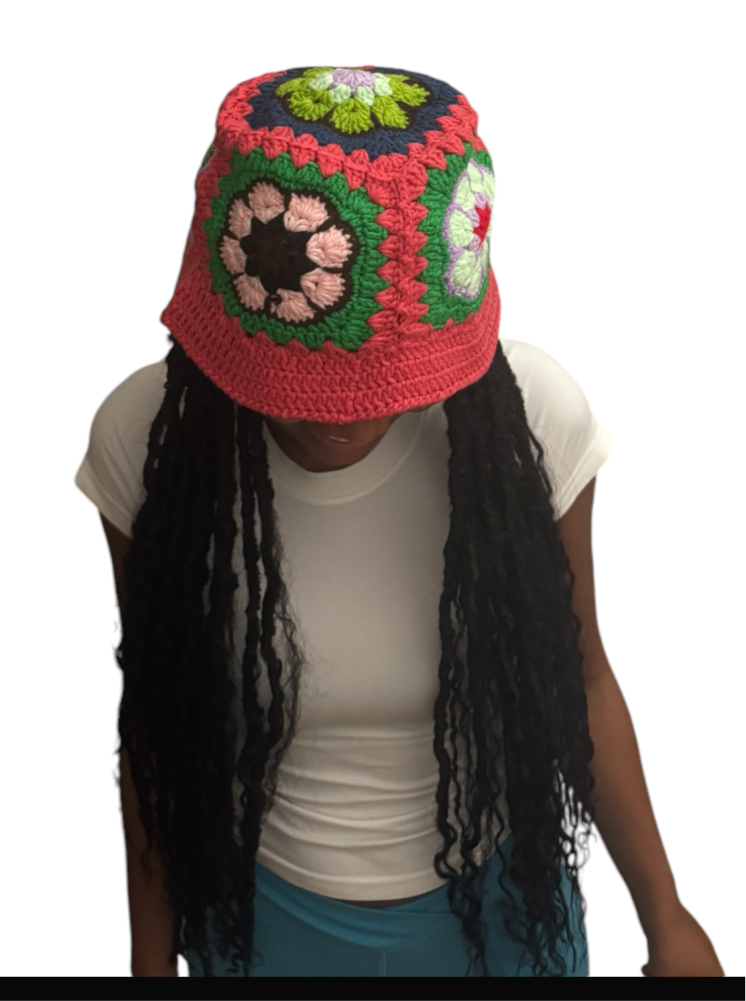 2024 New Custom Summer Beach Hat Unisex  High Quality Handmade Crochet Bucket Soft Fabric Fashionable
Style Unique Printing