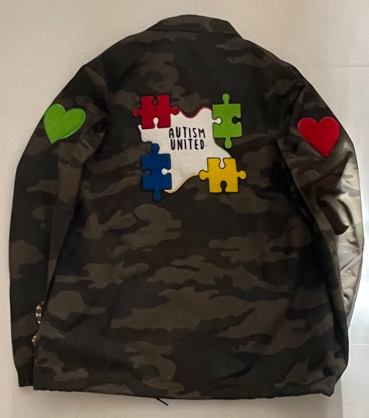 EXCLUSIVE  AutismUnited Camo Coaches Jacket LIMITED EDITION