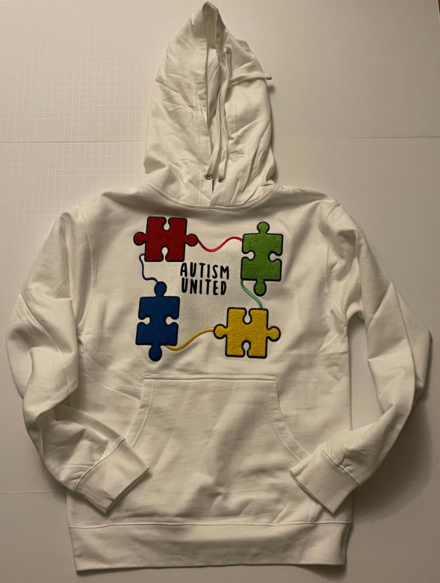 Long Sleeve Med Weight Chenille Patch AutismUnited Pouch Hoody
