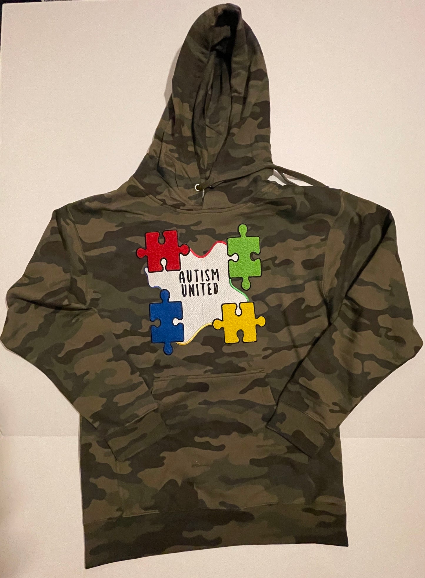 Long Sleeve Med Weight Chenille Patch AutismUnited Pouch Hoody